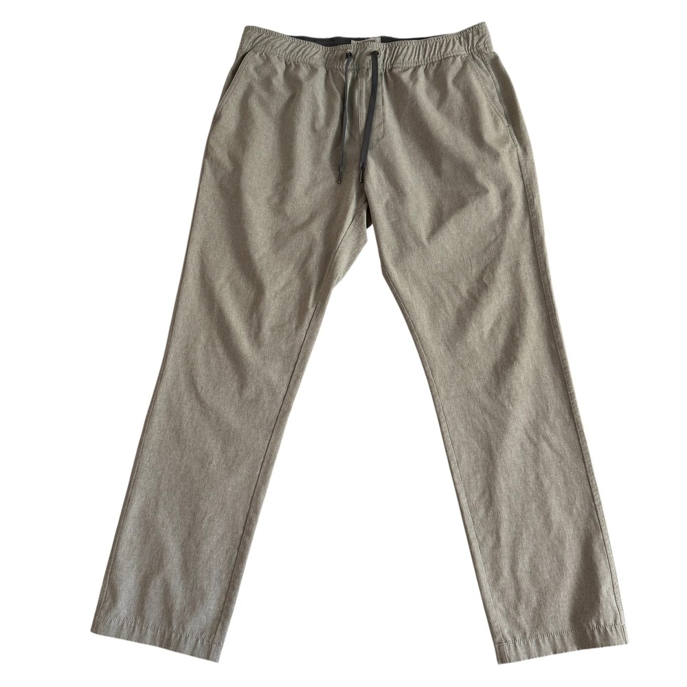 Linksoul Large 32x28 Heathered Khaki Elastic Waist Men's Saturday Pants LS6171‎